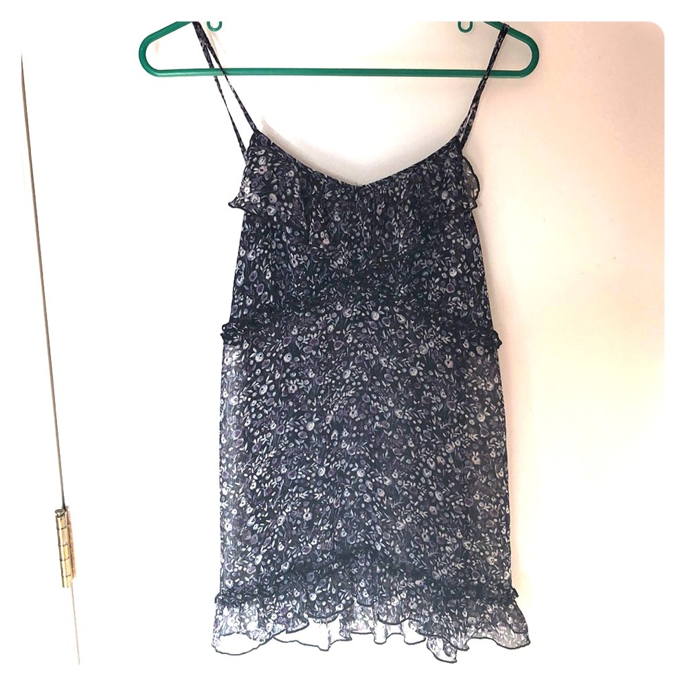 Sheer purple floral tank